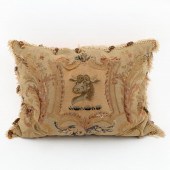 AUBUSSON TAPESTRY PILLOW WITH