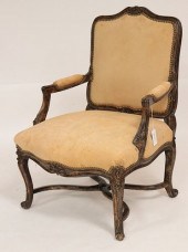 AUFFRAY OF NY SUEDE UPHOLSTERE