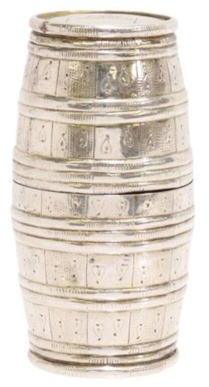 AUGSBURG SILVER BARREL-SHAPED