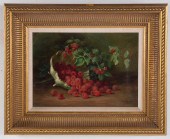 AUGUST LAUX. A BOWL OF RASPBER