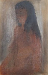AUGUST MOSCA MIXED MEDIA PORTR