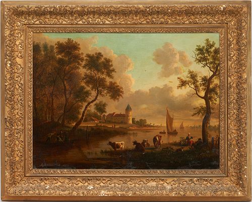AUGUSTE DELACROIX O/C PASTORAL