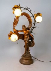 AUGUSTE MOREAU BRONZE LAMPAugu