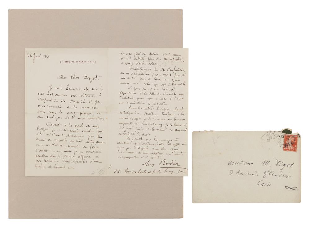 AUGUSTE RODIN ALS UNFRAMED, SHEET