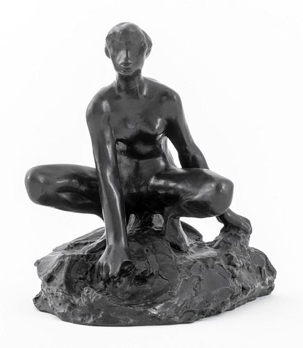 AUGUSTE RODIN BAIGNEUSE ACCROUPIE