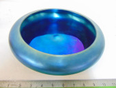 AURENE BLUE ART GLASS FOOTED B