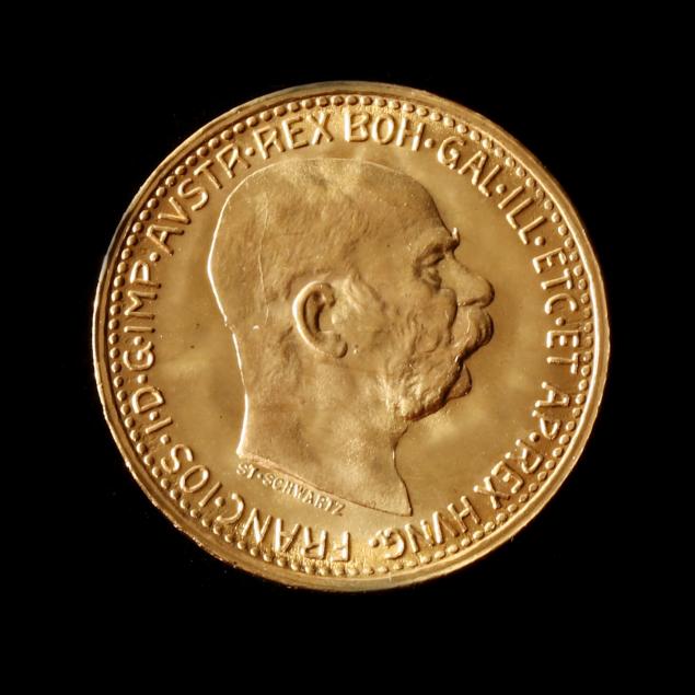 AUSTRIA, 1912 GOLD 10 CORONA