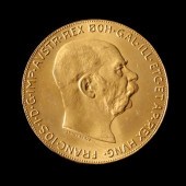 AUSTRIA, 1915 GOLD 100 CORONA