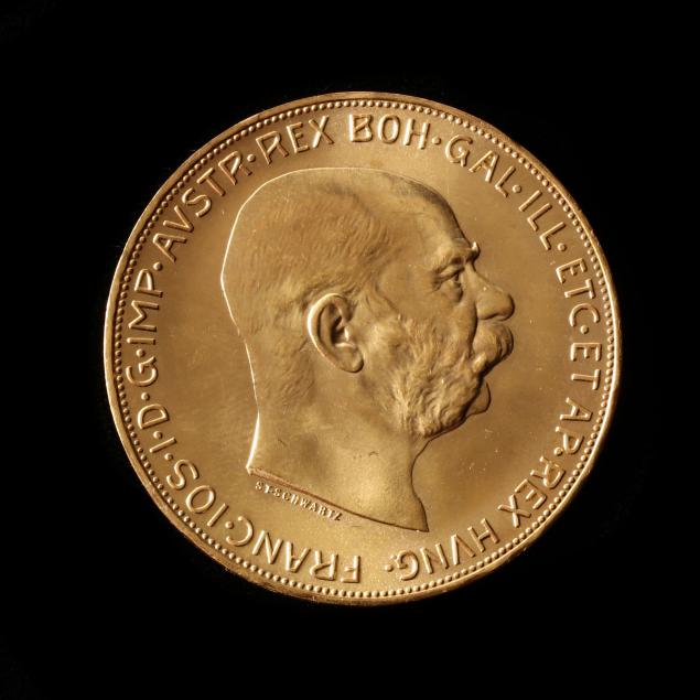 AUSTRIA, 1915 GOLD 100 CORONA