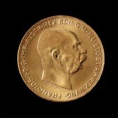 AUSTRIA, 1915 GOLD 100 CORONA