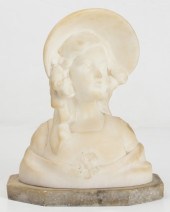 AUSTRIAN ALABASTER BUST OF A Y