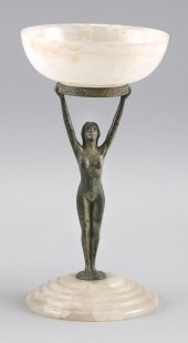 AUSTRIAN ART DECO BRONZE AND O