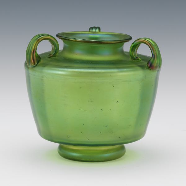 AUSTRIAN ART GLASS OPTIC VASE