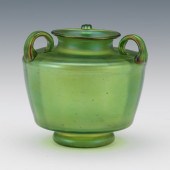 AUSTRIAN ART GLASS OPTIC VASE