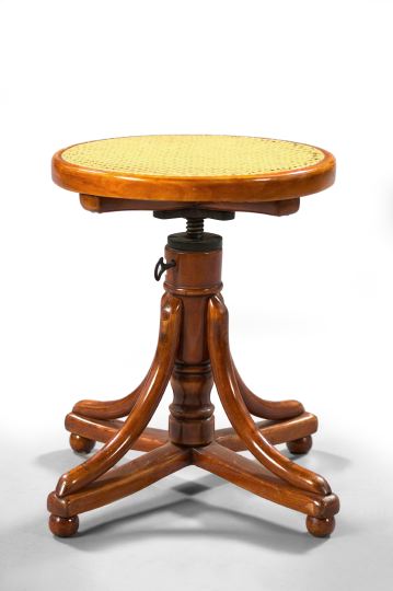 Austrian Bentwood Piano Stool,  ca.