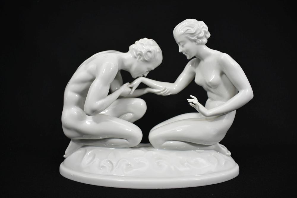 AUSTRIAN BLANC-DE-CHINE FIGURAL