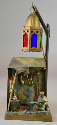 Austrian bronze Arab lamp 19th