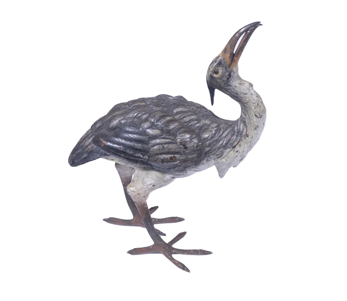 AUSTRIAN BRONZE HERON Early 20th c.