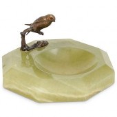 AUSTRIAN BRONZE & ONYX BIRD PI