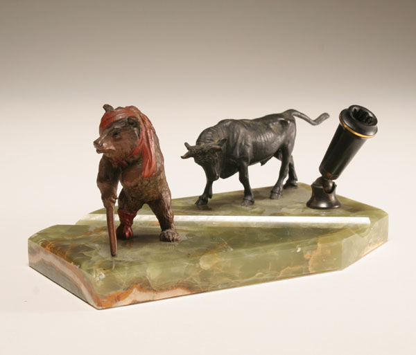 Austrian cold paint bull and bear