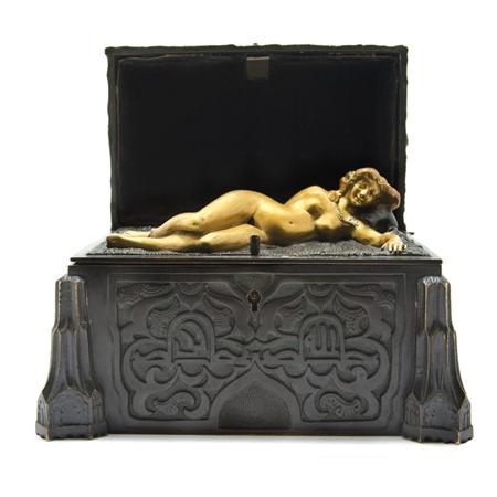 Austrian Cold Painted Bronze Casket