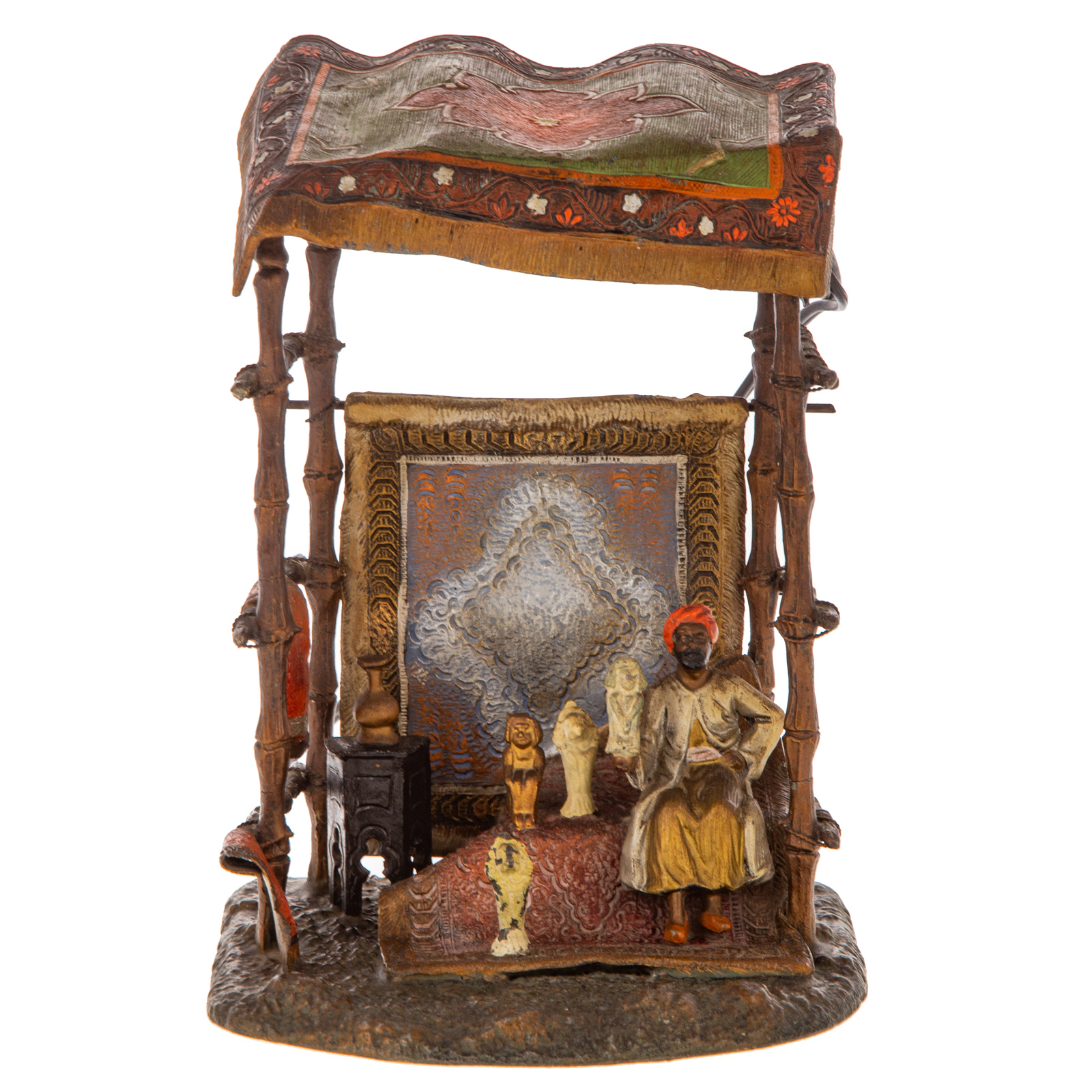 AUSTRIAN COLD PAINTED BRONZE LAMP