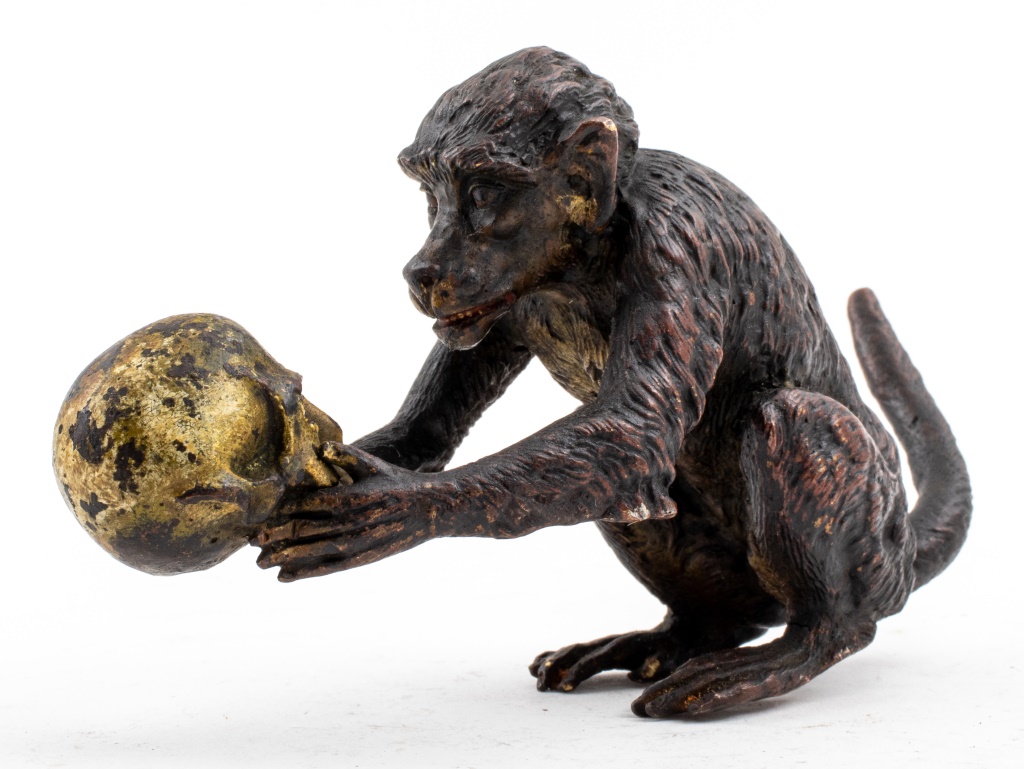 AUSTRIAN COLD PAINTED BRONZE MONKEY