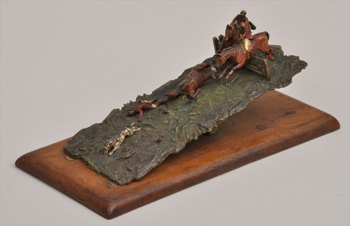 AUSTRIAN COLD-PAINTED METAL HUNT