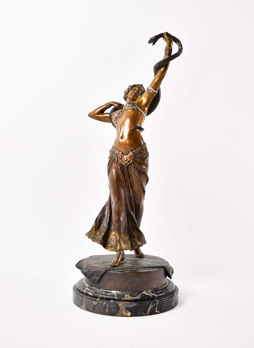 AUSTRIAN DECO BRONZE OF A SNAKE
