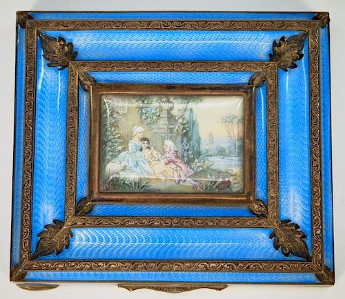 AUSTRIAN ENAMELED STERLING BOXA