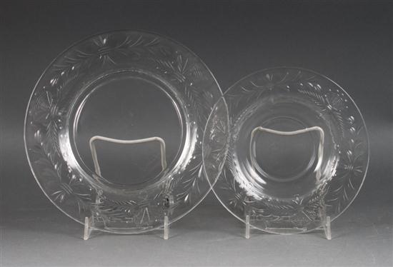 Austrian etched crystal 22-piece