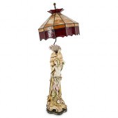 AUSTRIAN FIGURAL PORCELAIN LAM