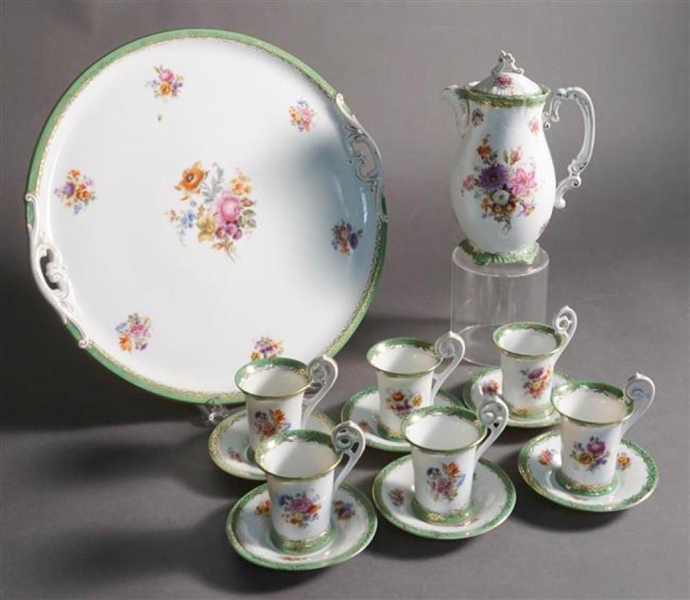 AUSTRIAN FLORAL PAINTED PORCELAIN