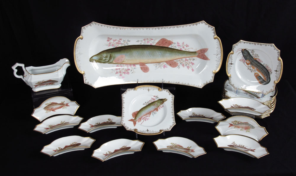 AUSTRIAN FRIEDA CHINA FISH SET: