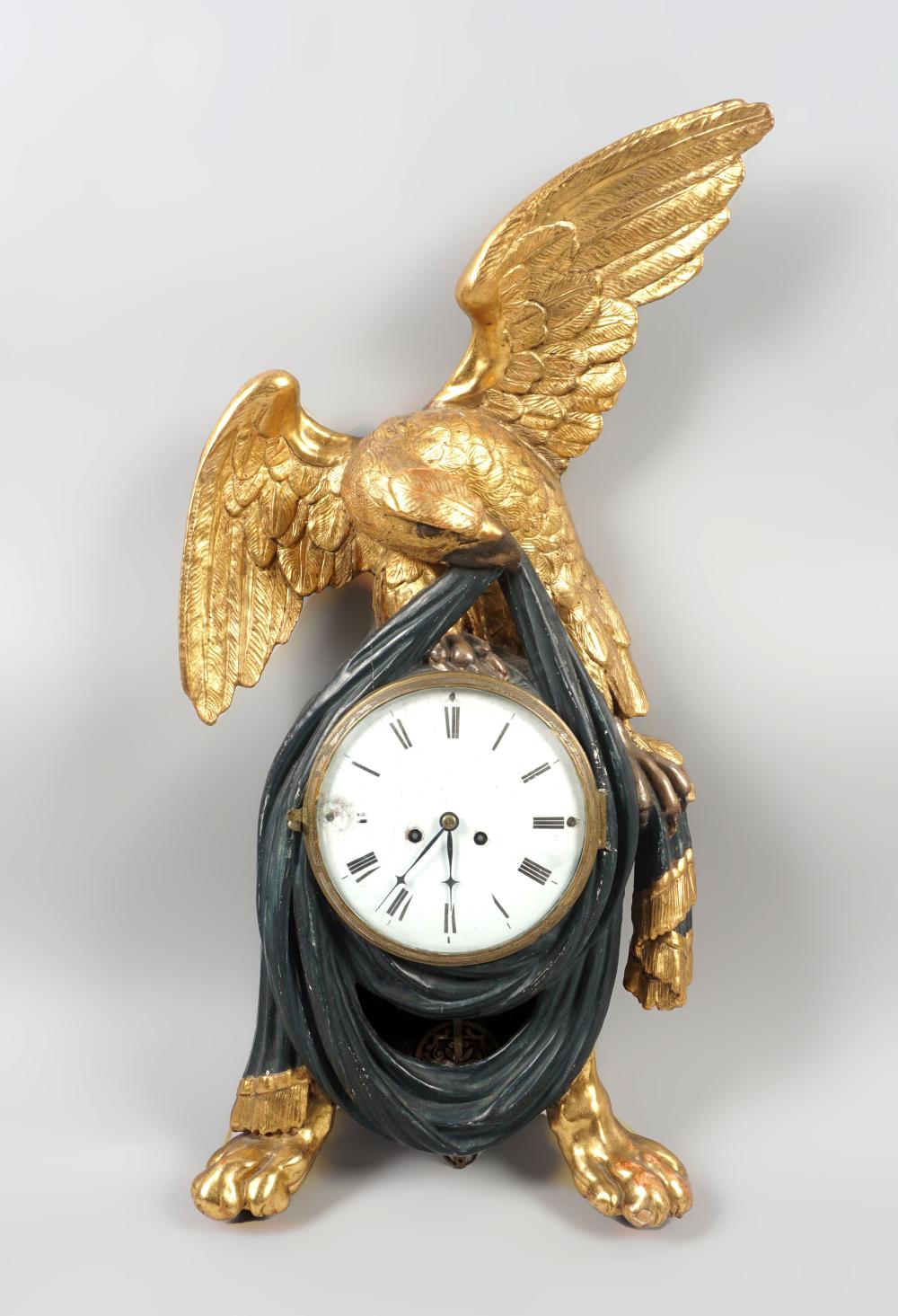 AUSTRIAN GILT EAGLE WALL CLOCK,