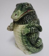AUSTRIAN MAJOLICA ALLIGATOR TO