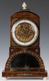 Austrian Mantle Clock Inlaid b