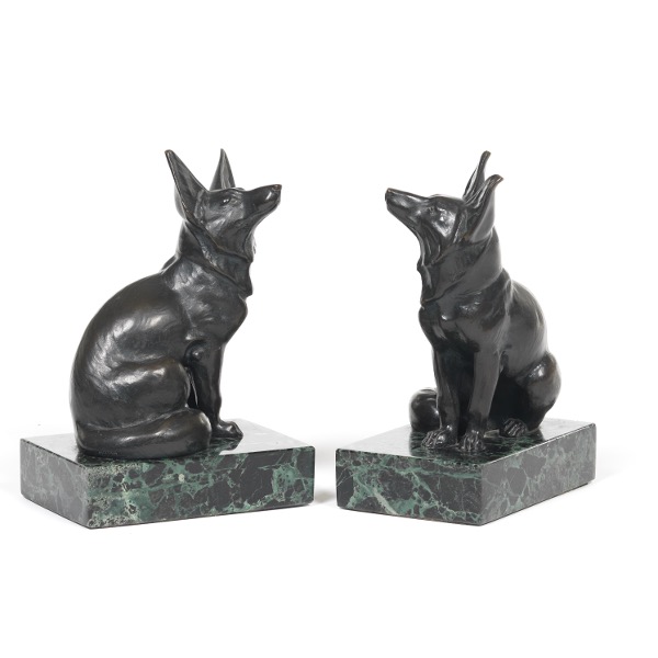 AUSTRIAN PAIR OF PATINATED BRONZE