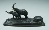 Austrian patinated bronze desk