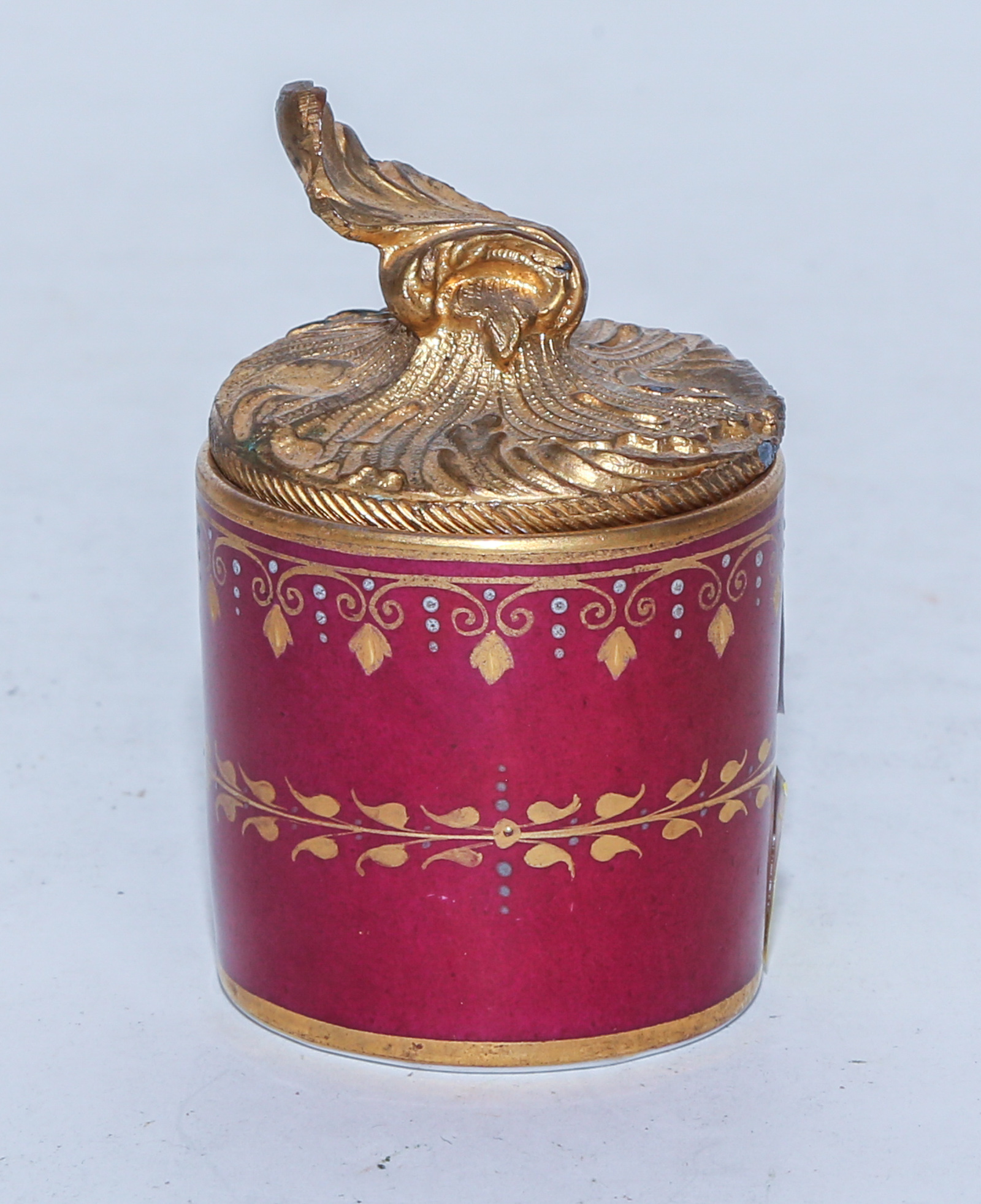 AUSTRIAN PORCELAIN JAR, GILT