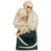 AUSTRIAN PORCELAIN MONKEY SCUL