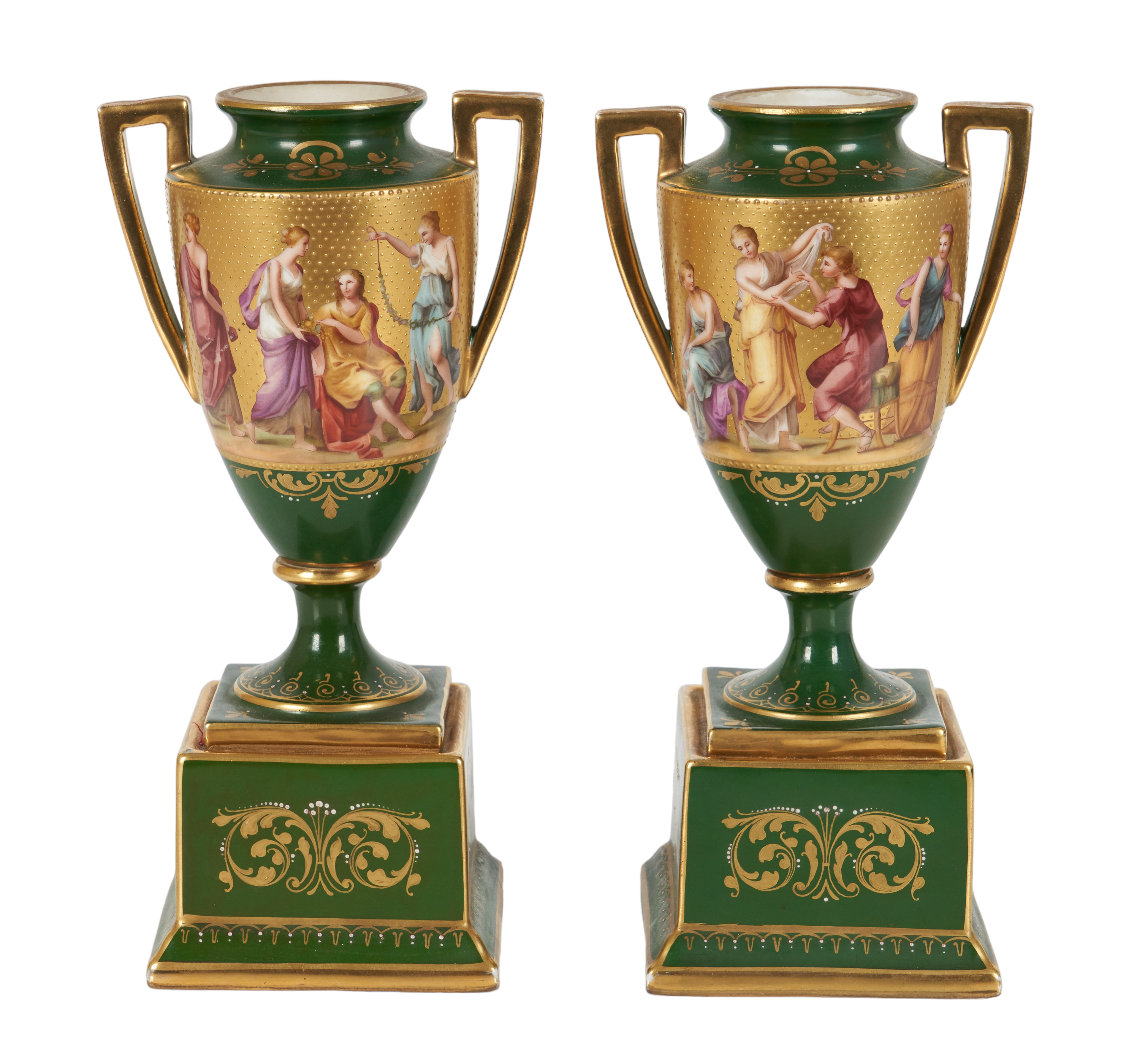 Austrian porcelain painted urn