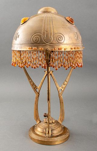 AUSTRIAN SECESSIONIST GEM-SET BRASS