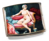 Austrian silver and enamel cig