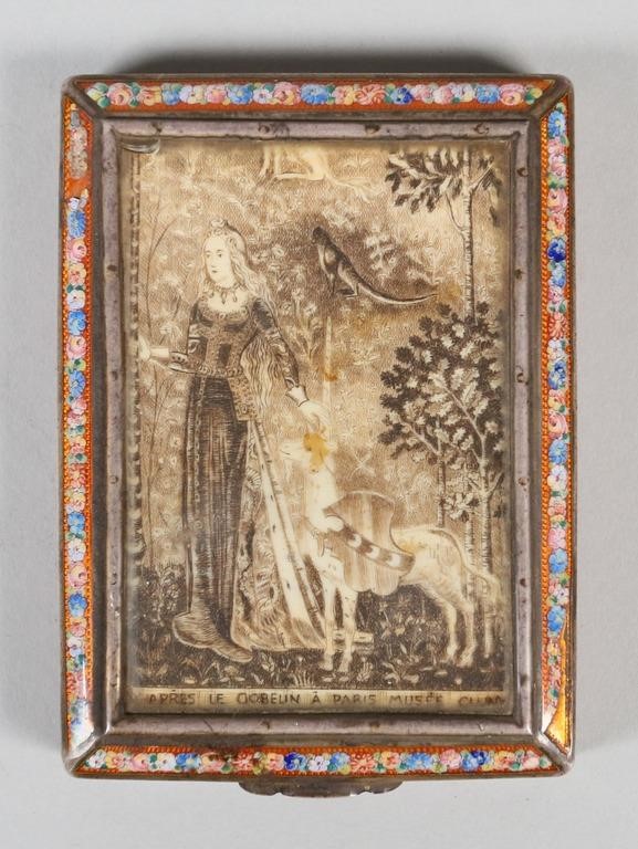 AUSTRIAN SILVER & ENAMEL CARD