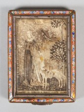 AUSTRIAN SILVER & ENAMEL CARD