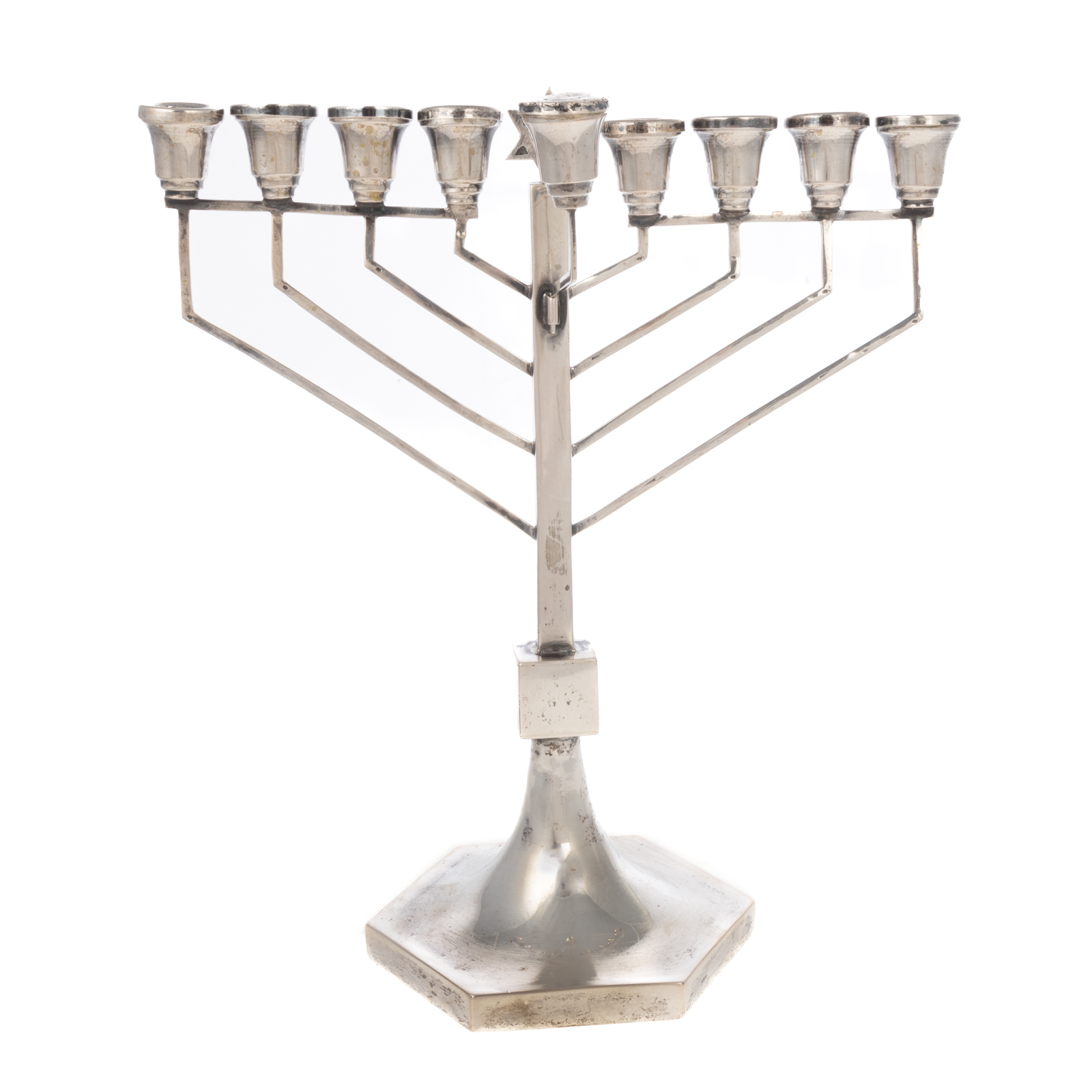 AUSTRIAN SILVER MENORAH Late