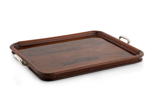 AUSTRIAN SILVER-MOUNTED HARDWOOD