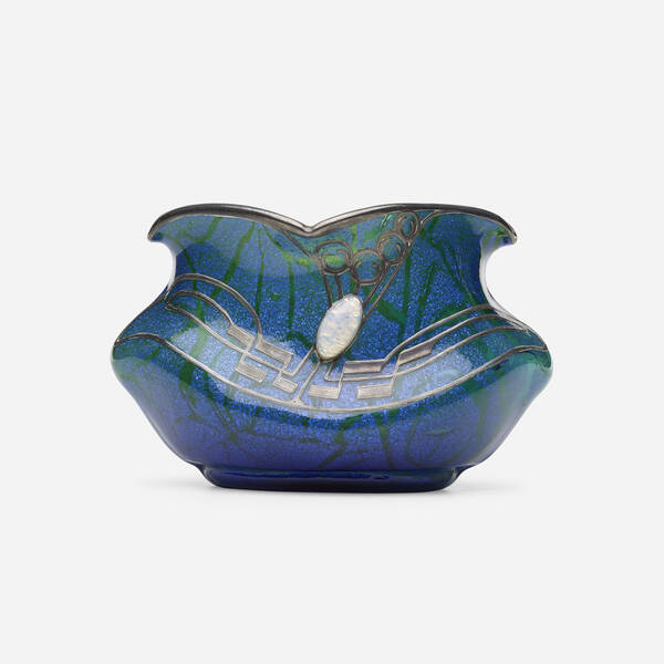 Austrian. vase with overlay.