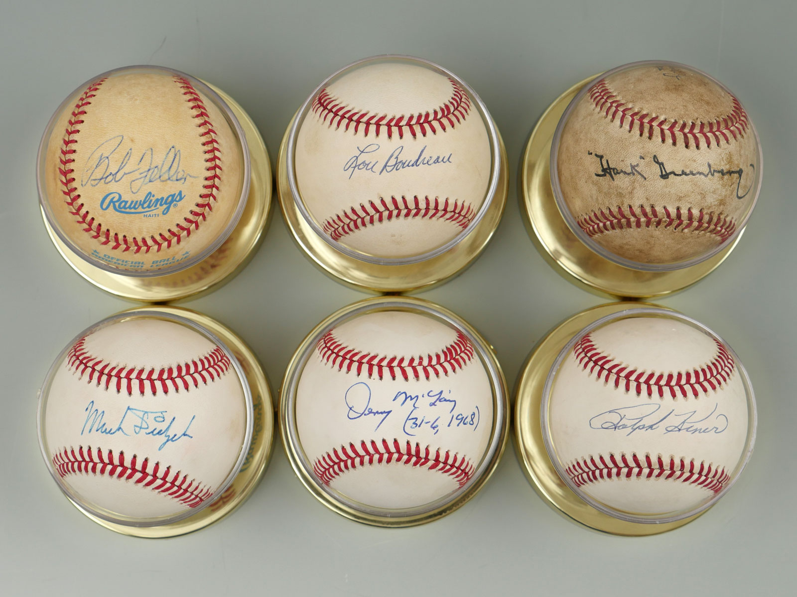 AUTHENTIC AUTOGRAPHED BASEBALLS BOB
